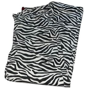 Signature8 Zebra Print Straight Leg Jeans XL High Rise Cotton